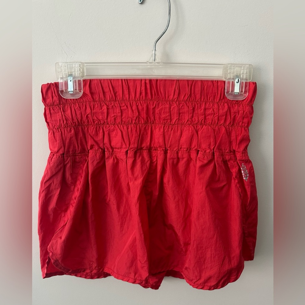 Free People Movement Vibrant Red Women's Athletic Shorts